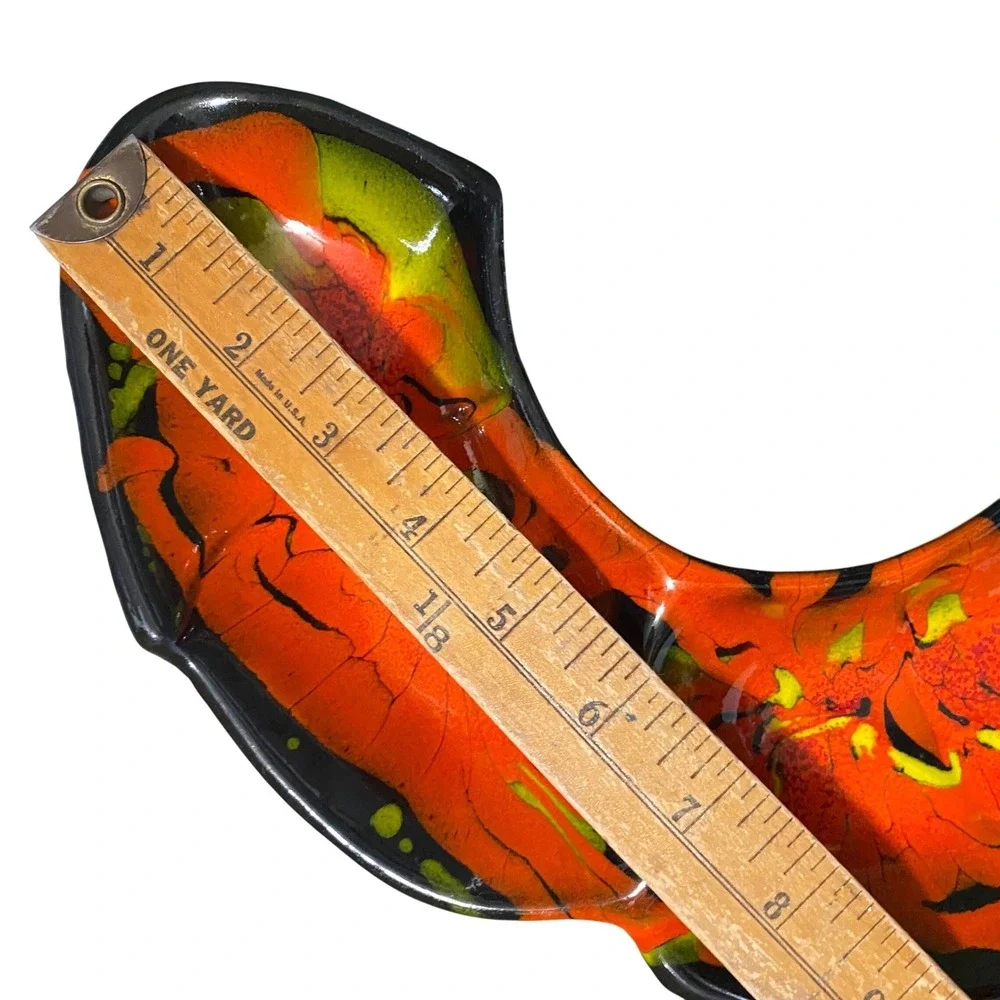 VTG Mid Century California Originals Lava Drip Glaze Boomerang Serving‎ Dish